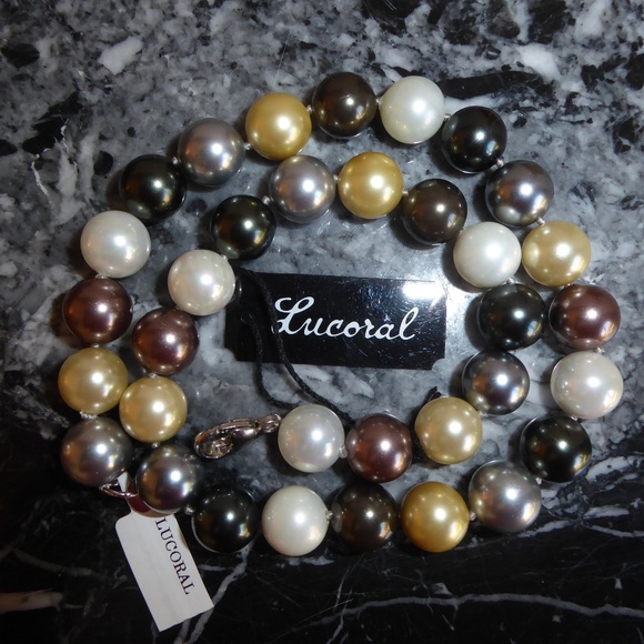 LUCORAL Mother of Pearl Sterling silver Necklace - Picture 1 of 8